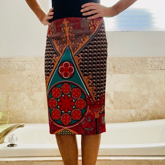 Pankaj And Nidhi Dresses & Skirts - Fabulous Women's Pencil Skirt - Multicolor